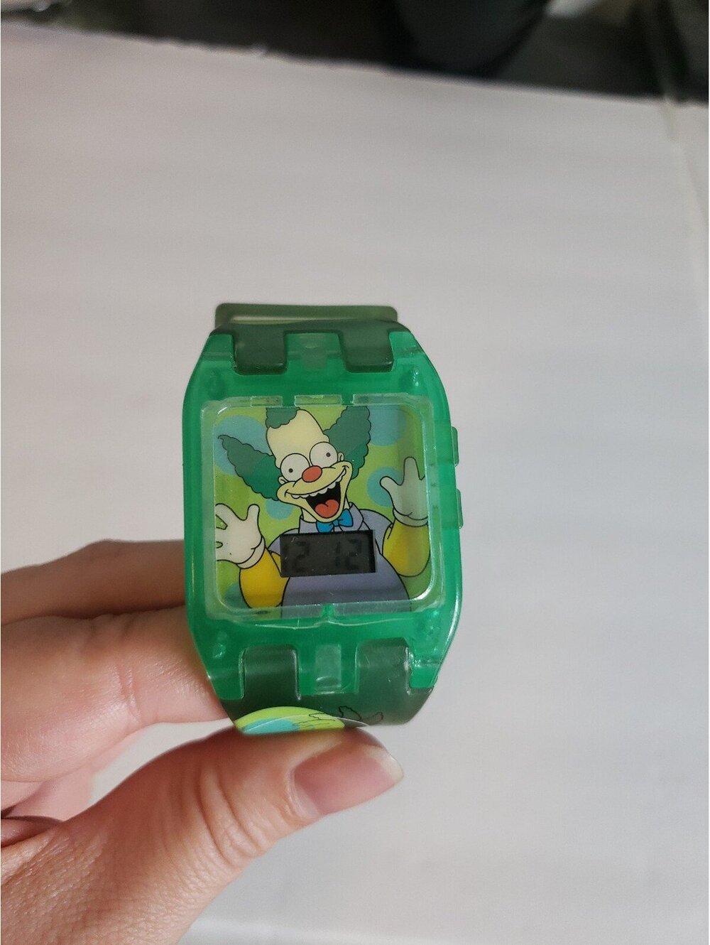 Krusty The Clown Simpsons Burger King Vintage Talking Wrist Watch